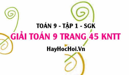 Giải Toán 9 trang 45 tập 1 Kết nối tri thức
